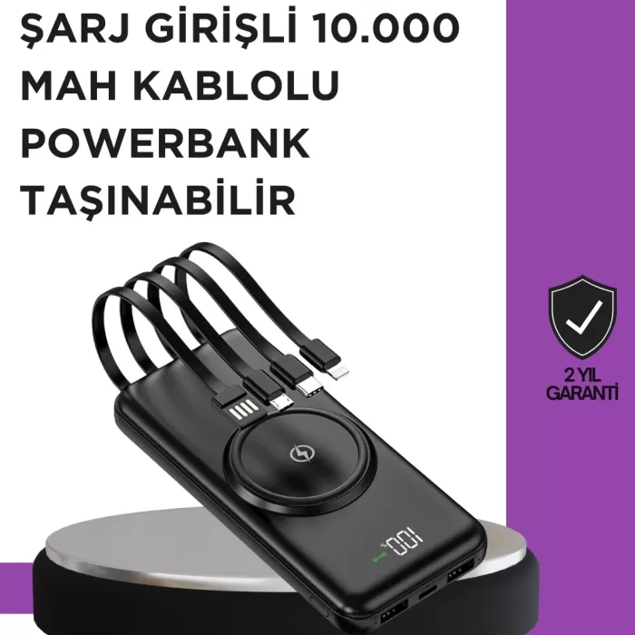 ® Yeni Ürün Çoklu Cihaz Uyumu İle Kablolu Ve Kablosuz Şarj – Pratik Powerbank