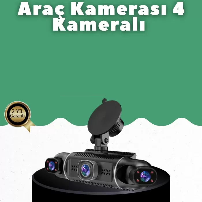 ® Yeni Ürün 1080p 4 Kanallı Araç Kamerası Gps + Wifi + G Sensör Destekli