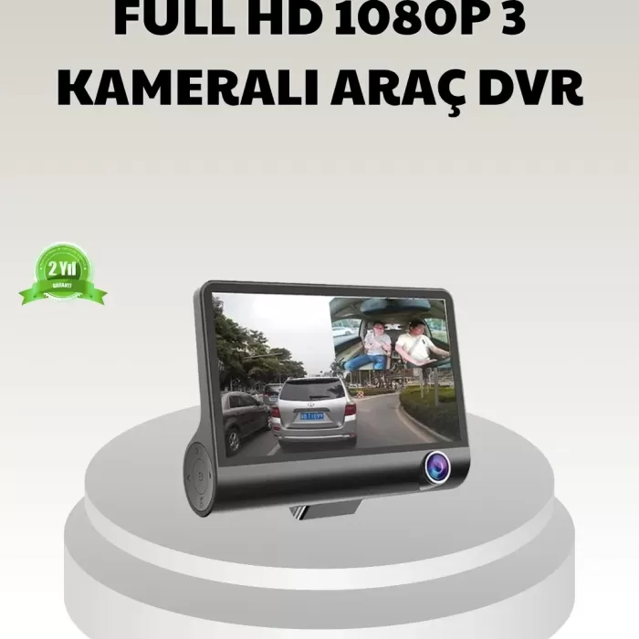 ® Yeni Ürün Araç Dvr Kamerası 3’lü 170° Geniş Açılı Full Hd Ve Park Destekli
