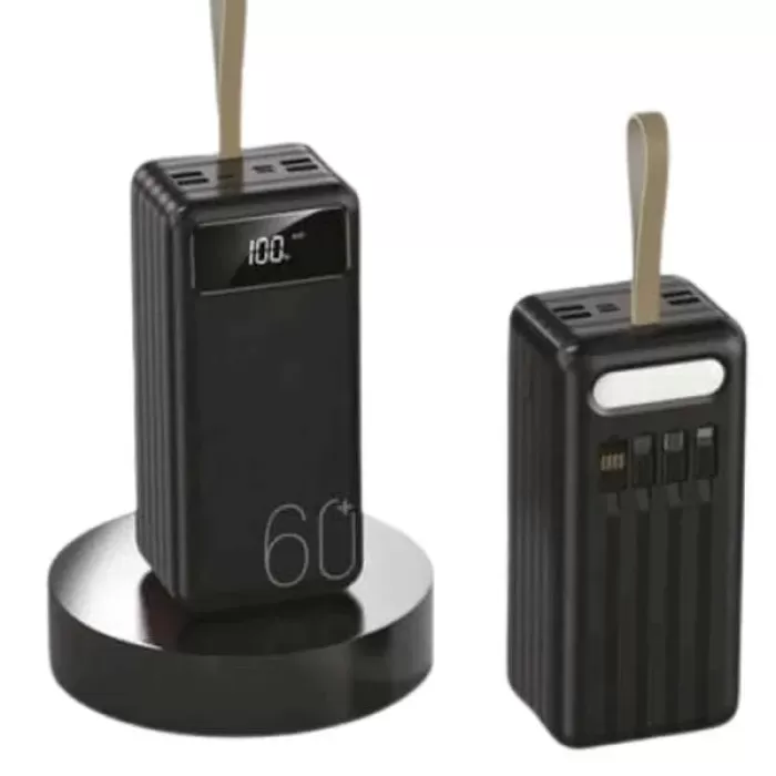 ® Yeni Ürün Powerbank 60.000 Mah Taşınabilir Şarj Hızlı El Fenerli Dijital Göstergeli