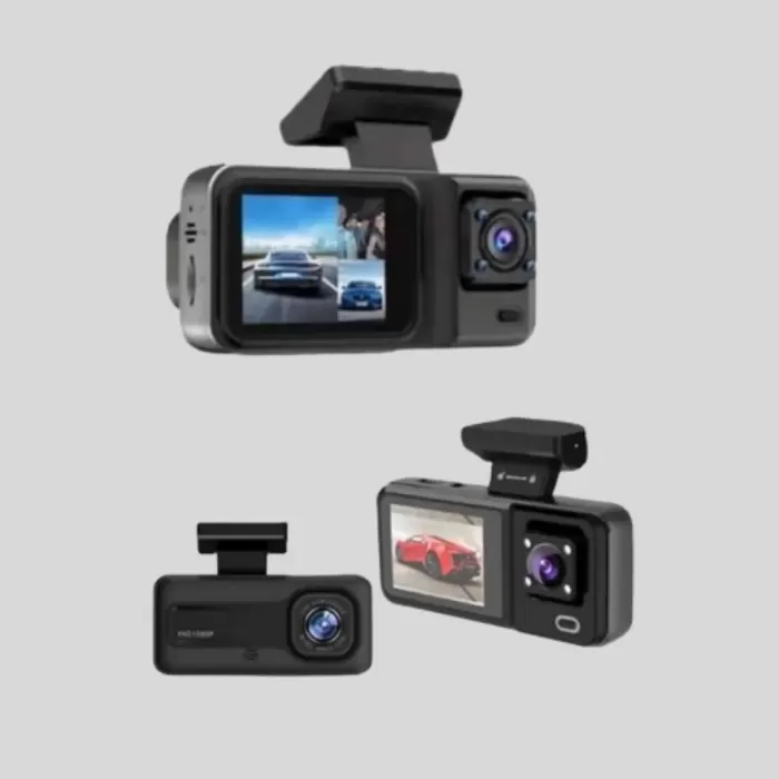 ® Yeni Ürün 3 Kameralı Araç Dvr 1080p Ön + Hd Arka + İç Kamera Döngü Kayıt 2’’ Ekran