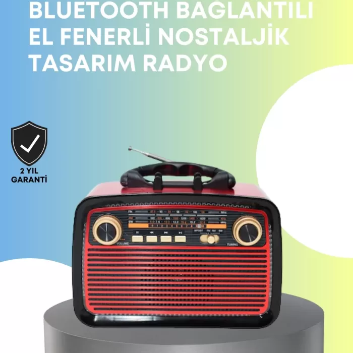 ® Yeni Ürün Taşınabilir Bluetooth HoparlörModern Teknoloji İle Nostaljik Radyo Deneyimi Fm/am Fonksiyonu