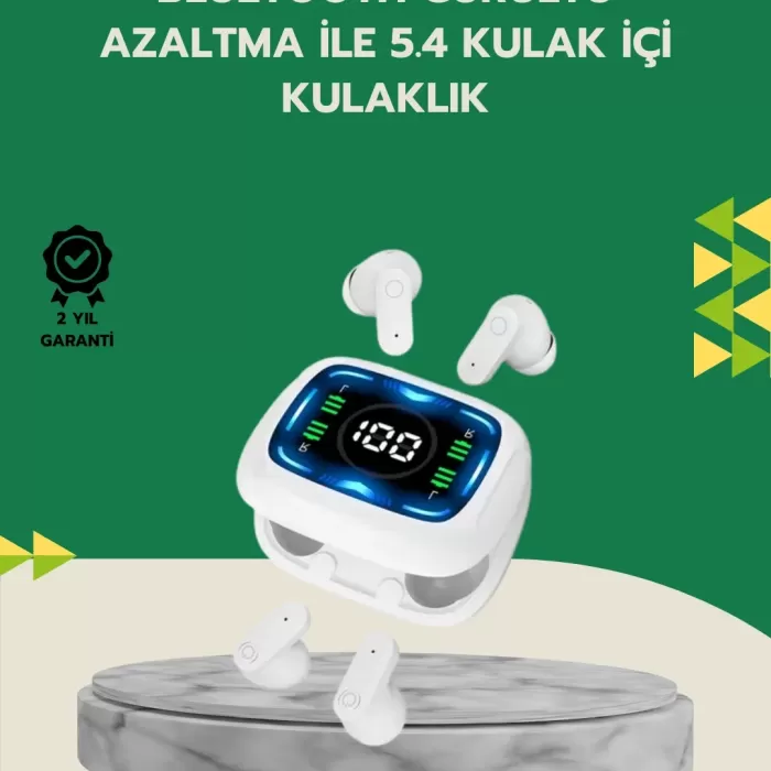 ® Yeni Ürün Bluetooth 5.4 Kablosuz Kulaklık Gürültü Engellemeli Uzun Pil Ömürlü