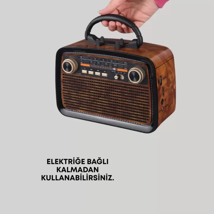 ® Yeni Ürün Nostaljik Radyo Görünümlü Bluetooth HoparlörFm/am Yayın Kablosuz Bağlantı Şarj Edilebilir