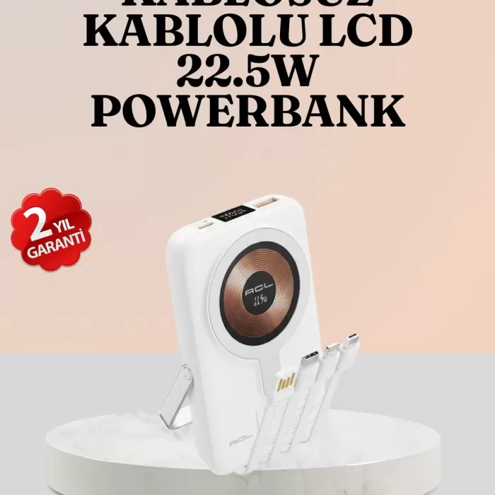 ® Yeni Ürün Kablosuz Ve Kablolu Şarj Destekli Taşınabilir Powerbank