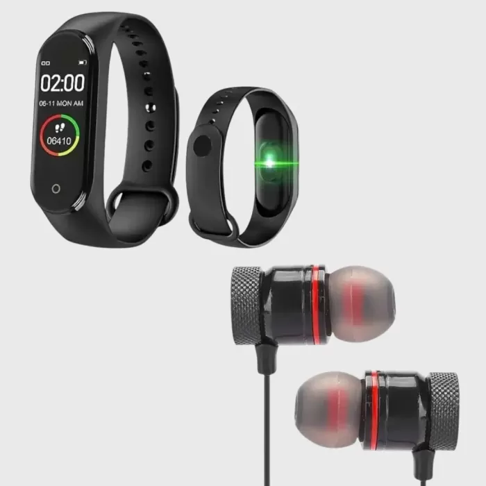 ® Yeni Ürün M6 Akıllı Bileklik Ve Bluetooth Spor Kulaklık 2’li Set