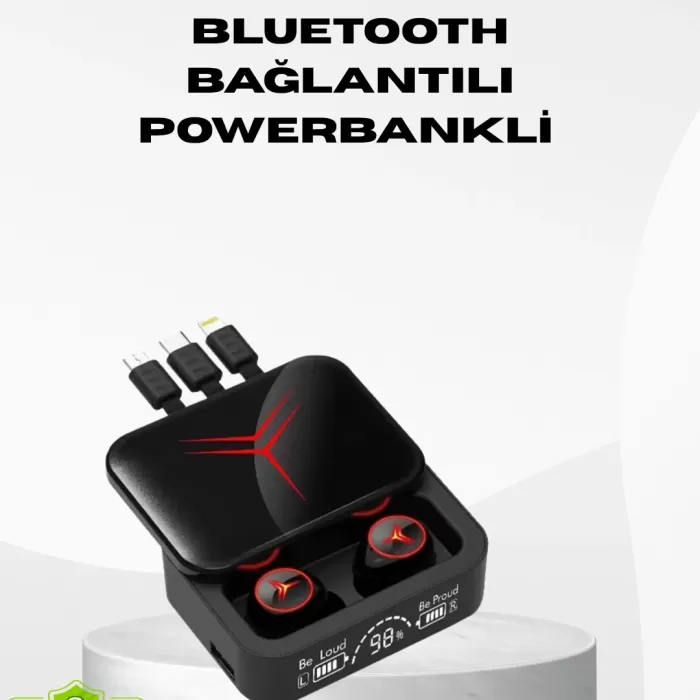 ® Yeni Ürün Powerbank Özellikli Bluetooth Kablosuz Kulaklık – Dokunmatik Kontrol Uzun Pil Ömrü Ergonomik Tasarım