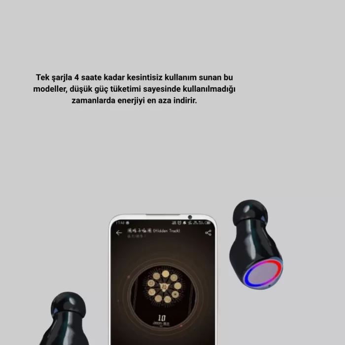 ® Yeni Ürün Bluetooth Kablosuz Kulaklık 4 Saat Kullanım Şarj Kutulu Düşük Enerji Tüketimli