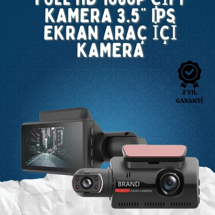 ® Yeni Ürün Çift Görüşlü DashcamGece Görüşlü 1080p Araç İçi Güvenlik Kamerası