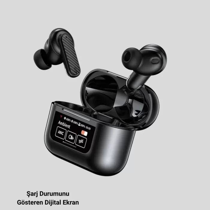 ® Yeni Ürün Bluetooth 5.3 Anc Kablosuz Kulaklık – Dokunmatik Kontrol Dijital Ekran Ve Uzun Pil Ömrü