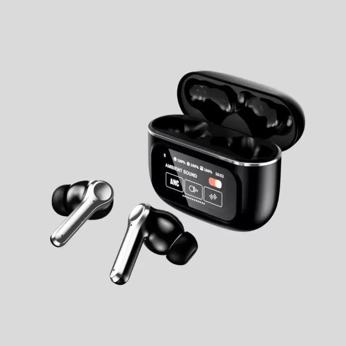 ® Yeni Ürün Bluetooth 5.3 Anc Kablosuz Kulaklık – Dokunmatik Kontrol Dijital Ekran Ve Uzun Pil Ömrü