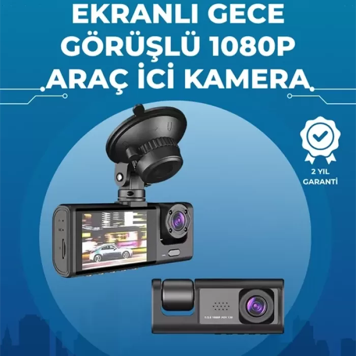 ® Yeni Ürün Gece Görüşlü 3lü Araç KamerasıGeri Görüş Destekli 170° Geniş Açı