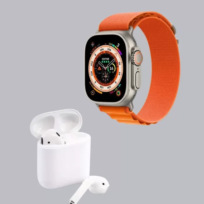 ® Yeni Ürün S8 Ultra Akıllı Saat Ve Bluetooth Kablosuz Kulaklık 2’li Set