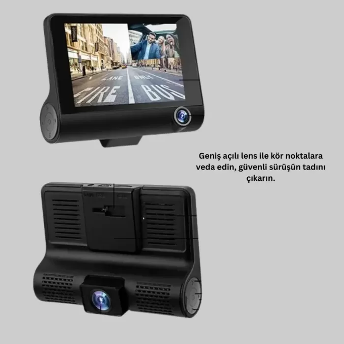 ® Yeni Ürün Çift Ve Üçlü Lens Seçeneği İle Tüm Açılardan Kayıt Yapan Araç Kamerası