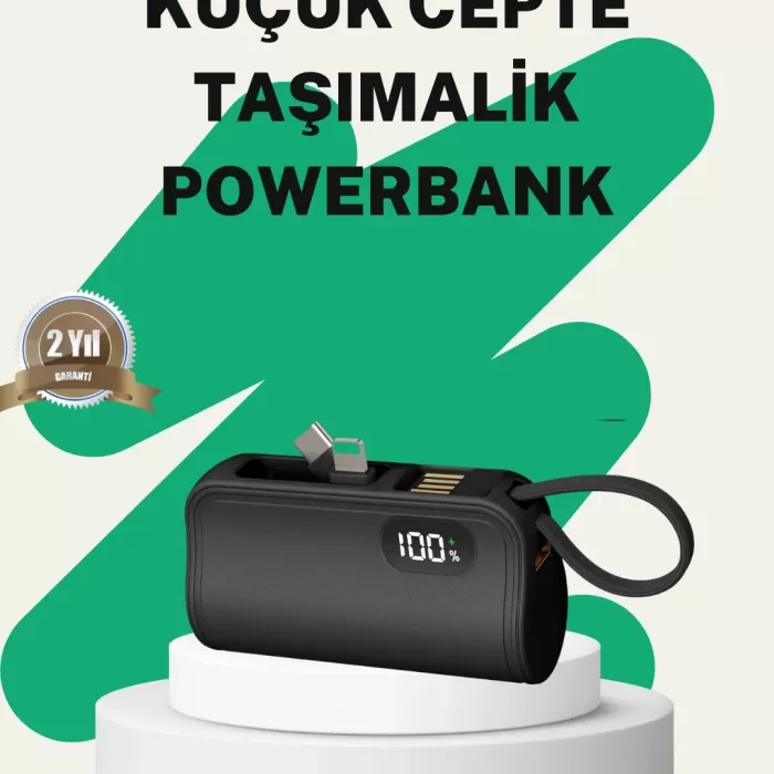 ® Yeni Ürün 2000mah Mini Powerbank Dahili Konektörlü Pd 20w