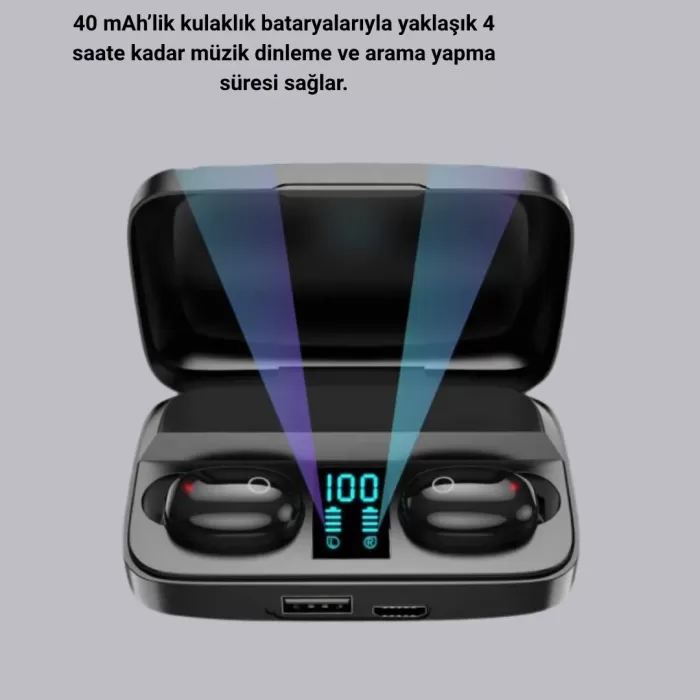 ® Yeni Ürün Tws A10s Bluetooth 5.0 Kulaklık Powerbank Şarj Kutulu Mini Tasarım