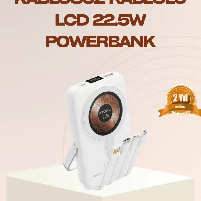 ® Yeni Ürün Manyetik Kablosuz Powerbank 22.5w Hızlı Şarj Lcd Ekranlı