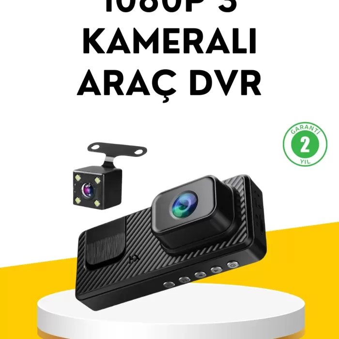 ® Yeni Ürün 3 Kameralı Araç İçi Dvr Kayıt Cihazı  Ön İç Arka Kamera Full Hd