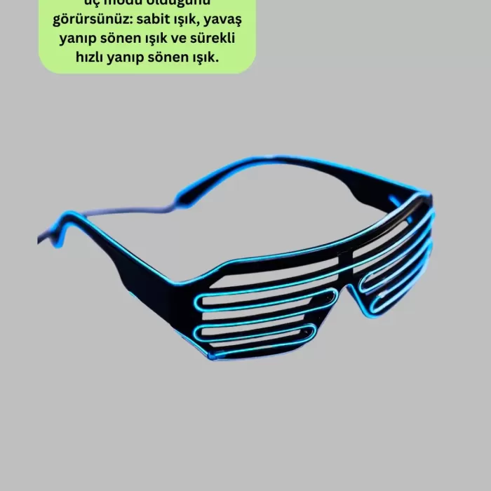 ® Yeni Ürün Renkli Led Işıklı Eğlence Gözlüğü Parti Aksesuarı
