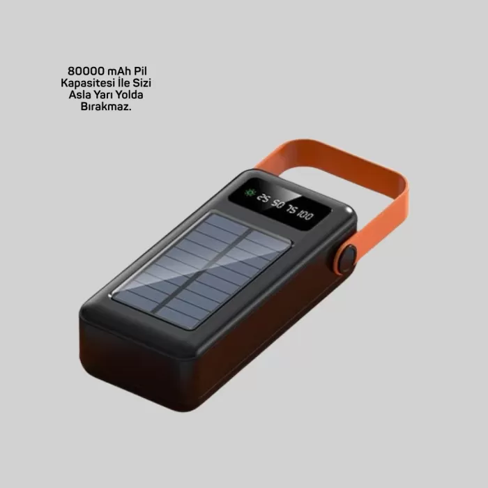 ® Yeni Ürün 80000 Mah Yüksek Kapasiteli Powerbank Göstergeli Solar Şarj Cihazı