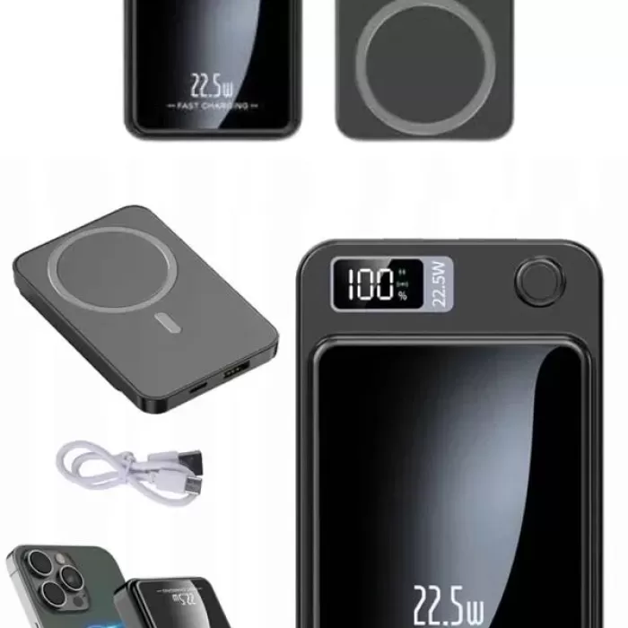 ® Yeni Ürün Magsafe Powerbank 10.000 Mah 22.5 Watt Hızlı Şarj Göstergeli Kablosuz Taşınabilir Şarj
