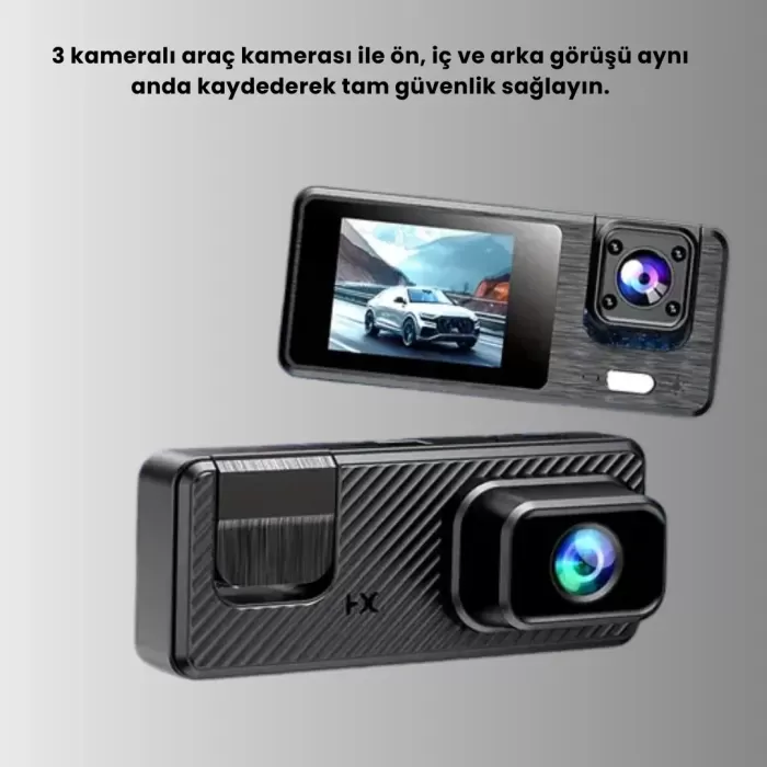 ® Yeni Ürün Full Hd 1080p Araç Kamerası | Gece Görüşlü Döngü Kayıt Ve Geri Görüş