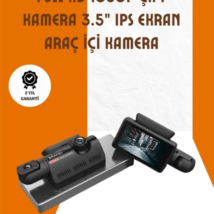 ® Yeni Ürün Araç İçi Ve Ön Kameralı 3 İnç Ips Ekranlı Full Hd Güvenlik Kamerası