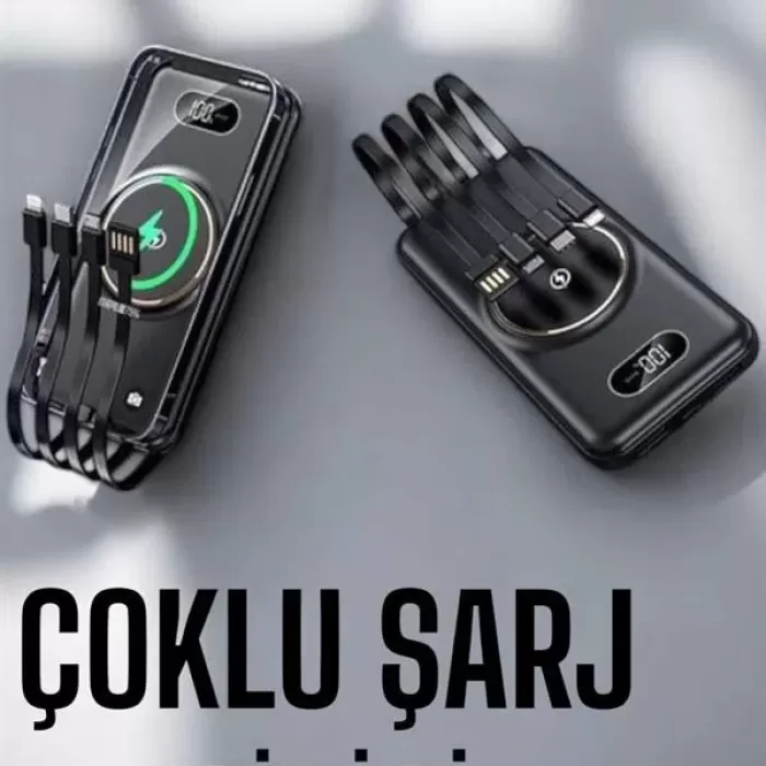® Yeni Ürün Hızlı Şarj Dijital Göstergeli Powerbankli Çoklu Şarj Özelliği