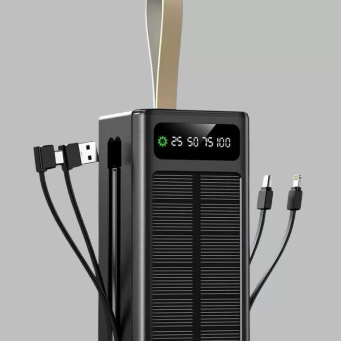 ® Yeni Ürün Taşınabilir Güneş Panelli Powerbank Çoklu Cihaz Şarj Destekli