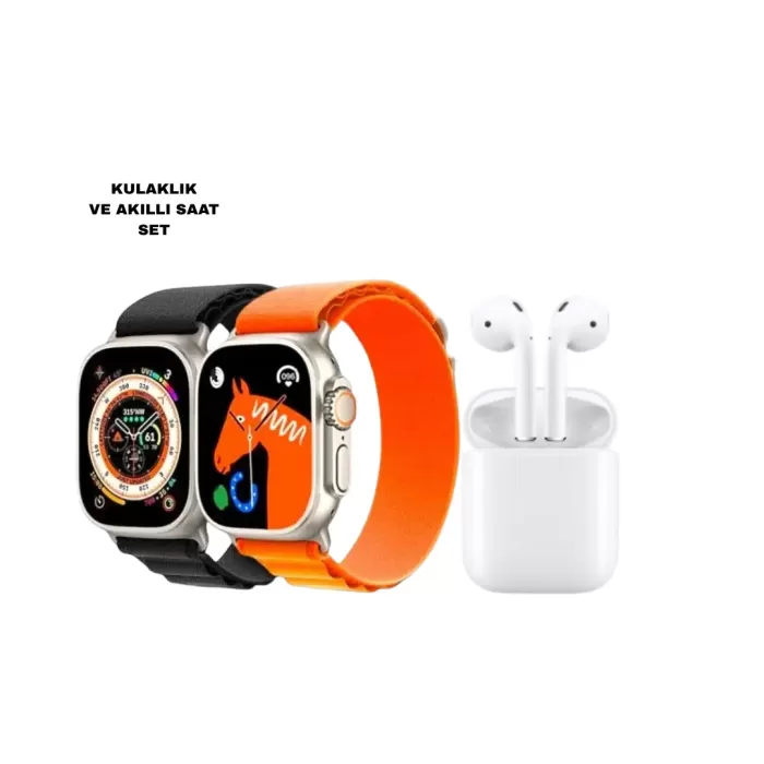 ® Yeni Ürün S8 Ultra Akıllı Saat + Gürültü Önleyici Kablosuz Kulaklık Seti