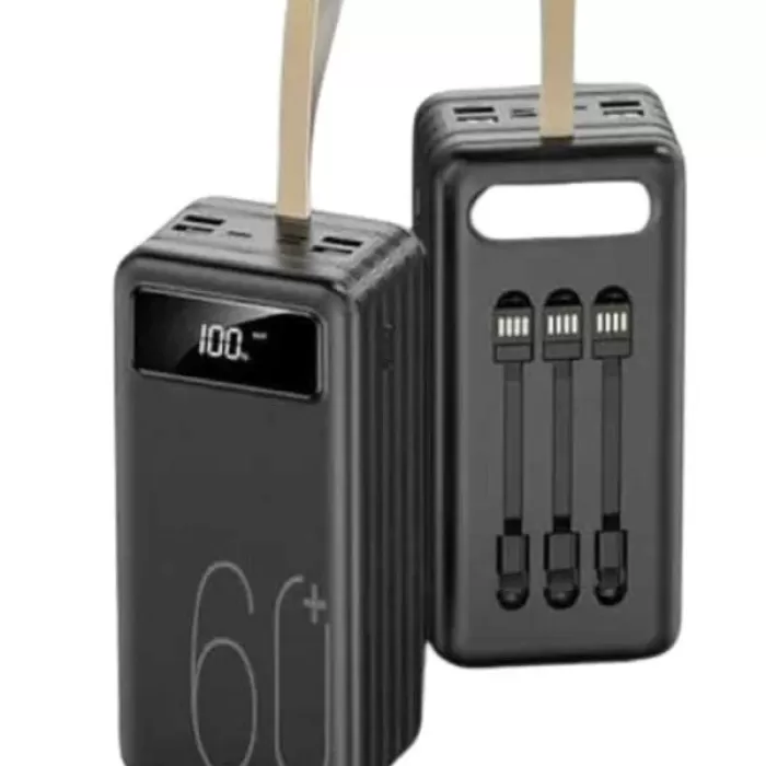 ® Yeni Ürün Hızlı Şarj 4 Çıkışlı Powerbank 60.000 Mah Taşınabilir Dijital Göstergeli