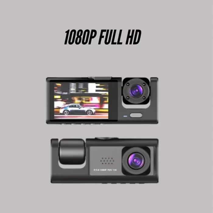 ® Yeni Ürün Ta-01 3 Kameralı 1080p Araç Kamerası Siyah
