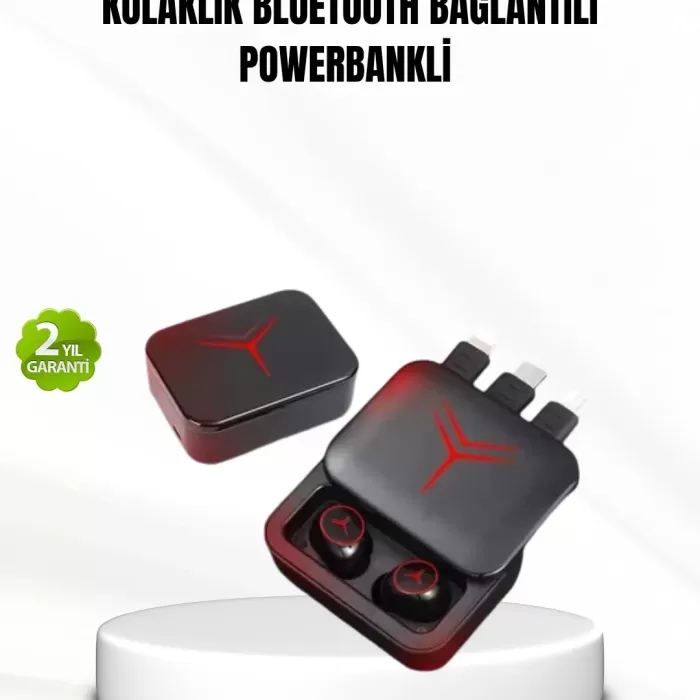 ® Yeni Ürün Bluetooth Powerbank Kulaklık – Kablosuz Uzun Pil Ömrü Dokunmatik Ve Yüksek Ses Kalitesi
