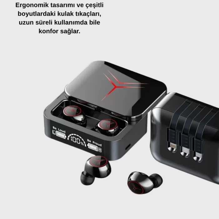 ® Yeni Ürün Bluetooth Powerbank Kulaklık – Kablosuz Uzun Pil Ömrü Dokunmatik Ve Yüksek Ses Kalitesi