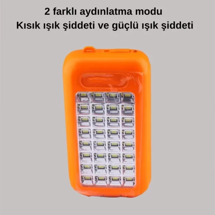 ® Yeni Ürün Gold Silver Gs-875 Outdoor Powerbank & Işıldak – Güneş Paneli 32 Led 10000 Mah Çift Çıkış