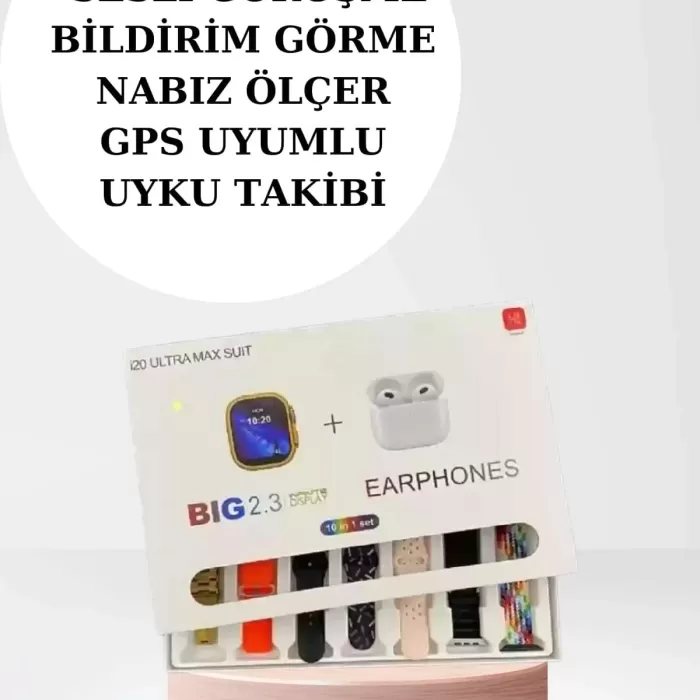 ® Yeni Ürün Akıllı Saat Bluetooth Kulaklık Adımsayar Sağlık Takibi Çağrı Cevaplama