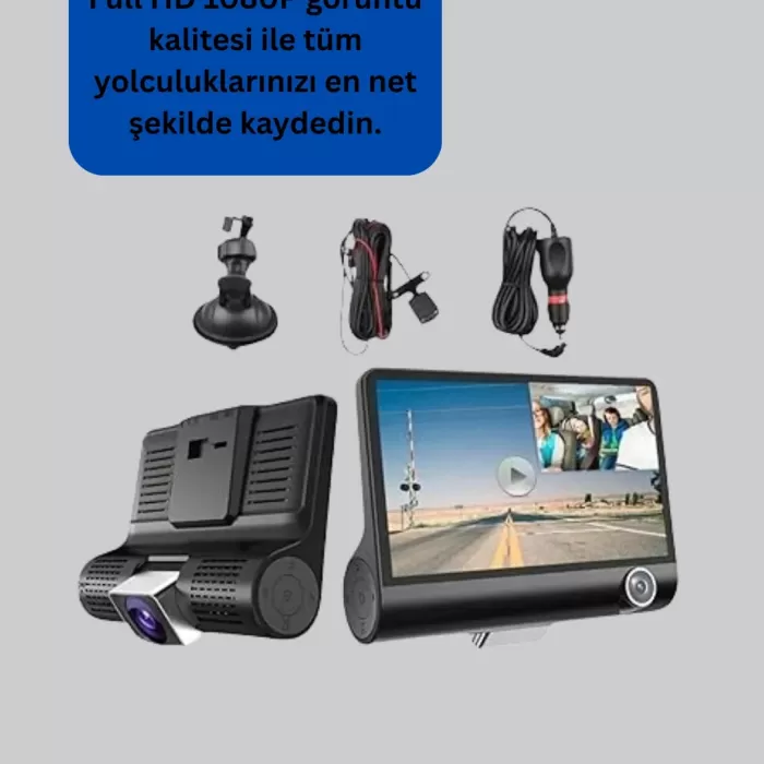 ® Yeni Ürün Gece Görüşü Destekli 1080p Full Hd Çözünürlüklü Araç İçi Kamera
