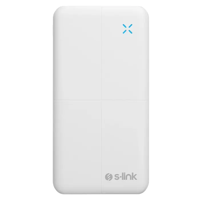 ® Yeni Ürün S-lınk Ip-g12n Beyaz 10.000mah 2xusb 1xmicro Usb 1xtype-c 4 Led Göstergeli Powerbank(1923)