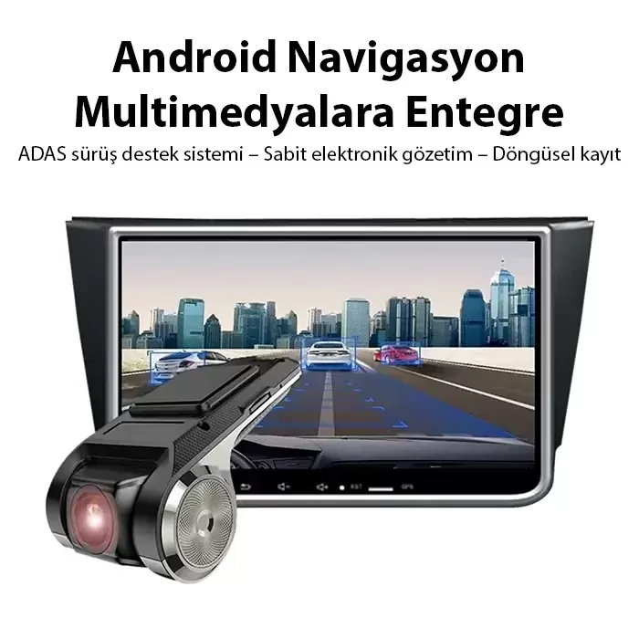® Yeni Ürün Ally Full Hd Mini Araç İçi Kamera | Geniş Açı Gece Görüşlü Döngüsel Kayıt Kompakt Dash Cam-(5775)