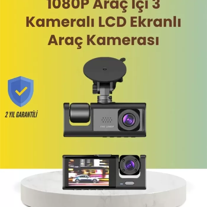 ® Yeni Ürün Ta-01 2.0 İnç Ekranlı 3 Kanallı Araç Kamerası
