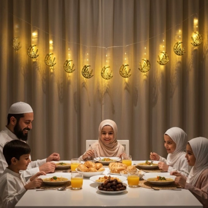 ® Yeni Ürün 10 Adet Sarkıtlı Ramazan Hilal Üstü Cami Temalı LED IşıkPilli 2 Metre Ramazan Süsü, İslami Dekorasyon, Ev ve Mekanlar İçin Dekoratif Ortam