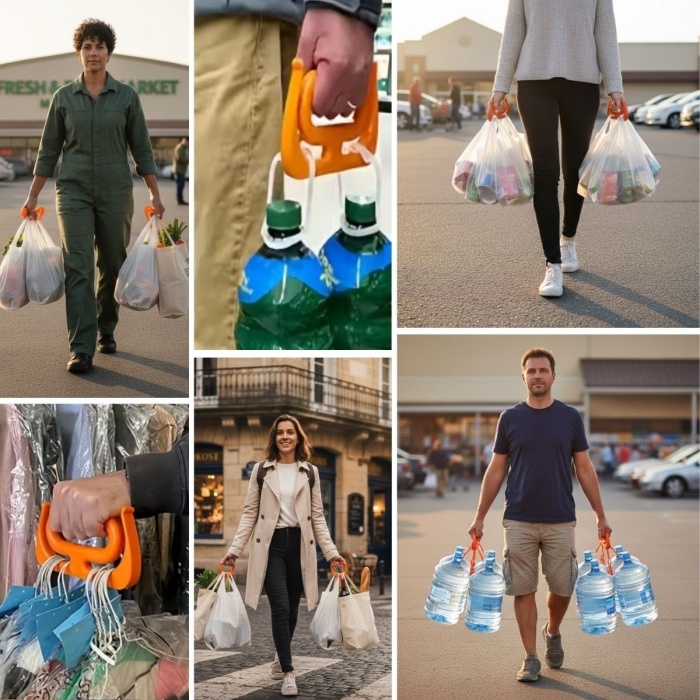 ® Yeni Ürün Ergonomik Poşet Taşıma AparatıAğır Yük Taşıyıcı Tutacak, Elden Kesme Yapmayan Kolay Taşıma Kancası, Market ve Alışveriş Çantası Taşıyıcısı