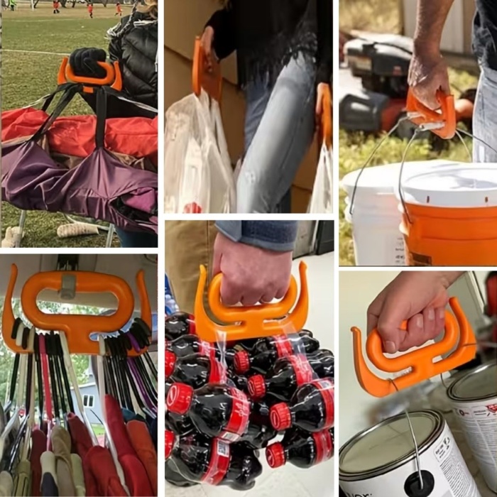 ® Yeni Ürün Ergonomik Poşet Taşıma AparatıAğır Yük Taşıyıcı Tutacak, Elden Kesme Yapmayan Kolay Taşıma Kancası, Market ve Alışveriş Çantası Taşıyıcısı