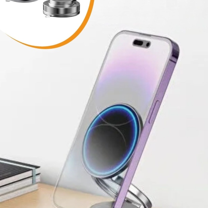 ® Yeni Ürün Vakumlu Manyetik Telefon TutucuGüçlü Vakum 360° Döner Araç İçi Telefon Standı, Ultra Sabit Manyetik Destekli Mobil Cihaz Aparatı