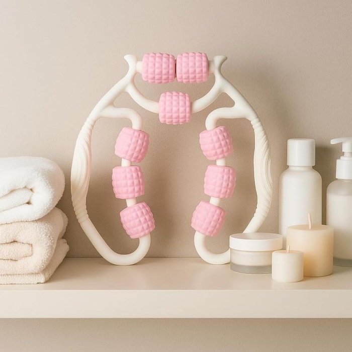 ® Yeni Ürün 9 Tekerlekli Lenfatik Masaj RollerSelülit Giderici, Cilt Sıkılaştırıcı, Bacak Kol Sırt Masaj Aleti