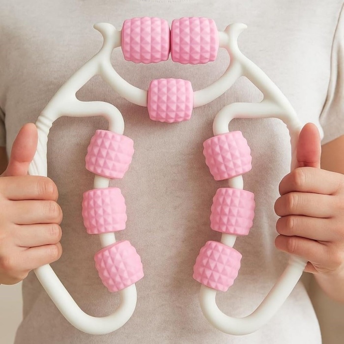 ® Yeni Ürün 9 Tekerlekli Lenfatik Masaj RollerSelülit Giderici, Cilt Sıkılaştırıcı, Bacak Kol Sırt Masaj Aleti