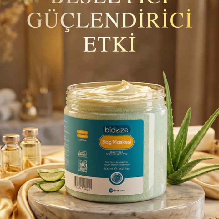 ® Yeni Ürün Bidoze Kolajen & Keratin Özlü Onarıcı Saç Maskesi 500 Ml | Yıpranmış Saçlar İçin Yoğun Bakım