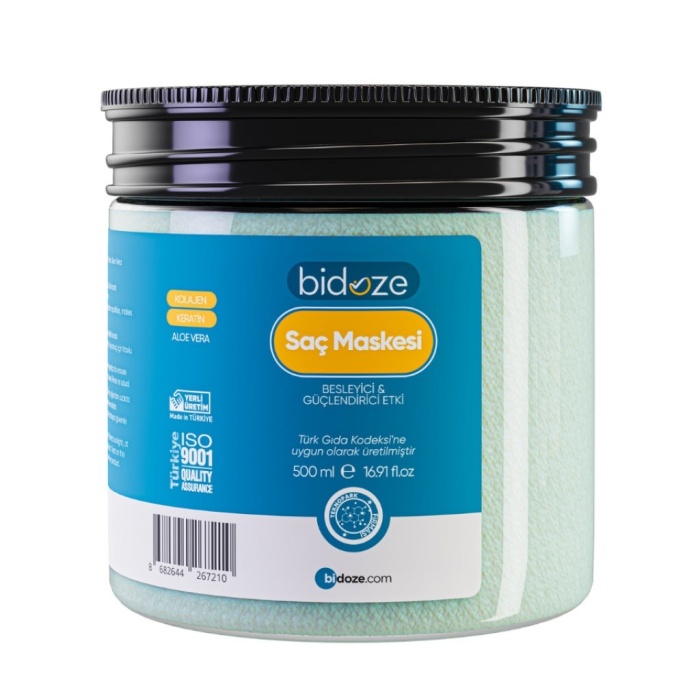 ® Yeni Ürün Bidoze Kolajen & Keratin Özlü Onarıcı Saç Maskesi 500 Ml | Yıpranmış Saçlar İçin Yoğun Bakım