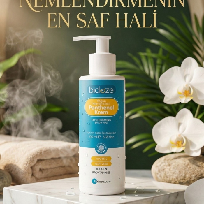 ® Yeni Ürün Bidoze Yoğun Nemlendirici Panthenol Krem 100 Ml | Kolajen Hyaluronik Asit & E Vitamini