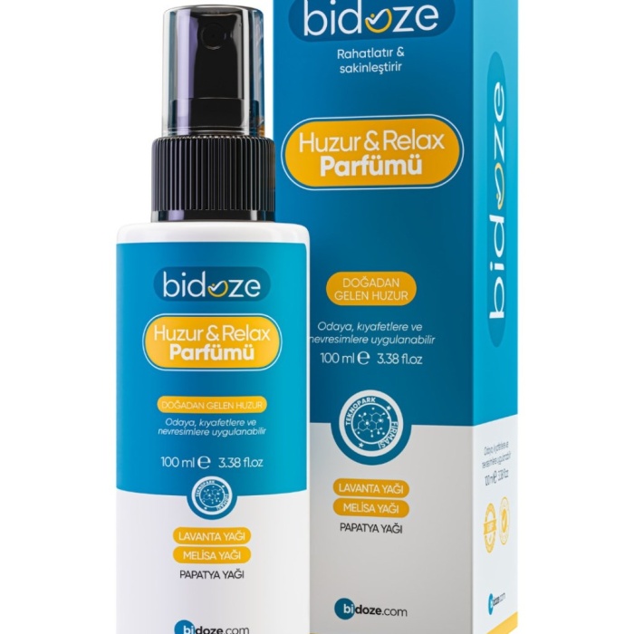 ® Yeni Ürün Bidoze Huzur & Relax Parfümü 100 Ml. | Sakinleştirici Uyku ve Yastık Spreyi